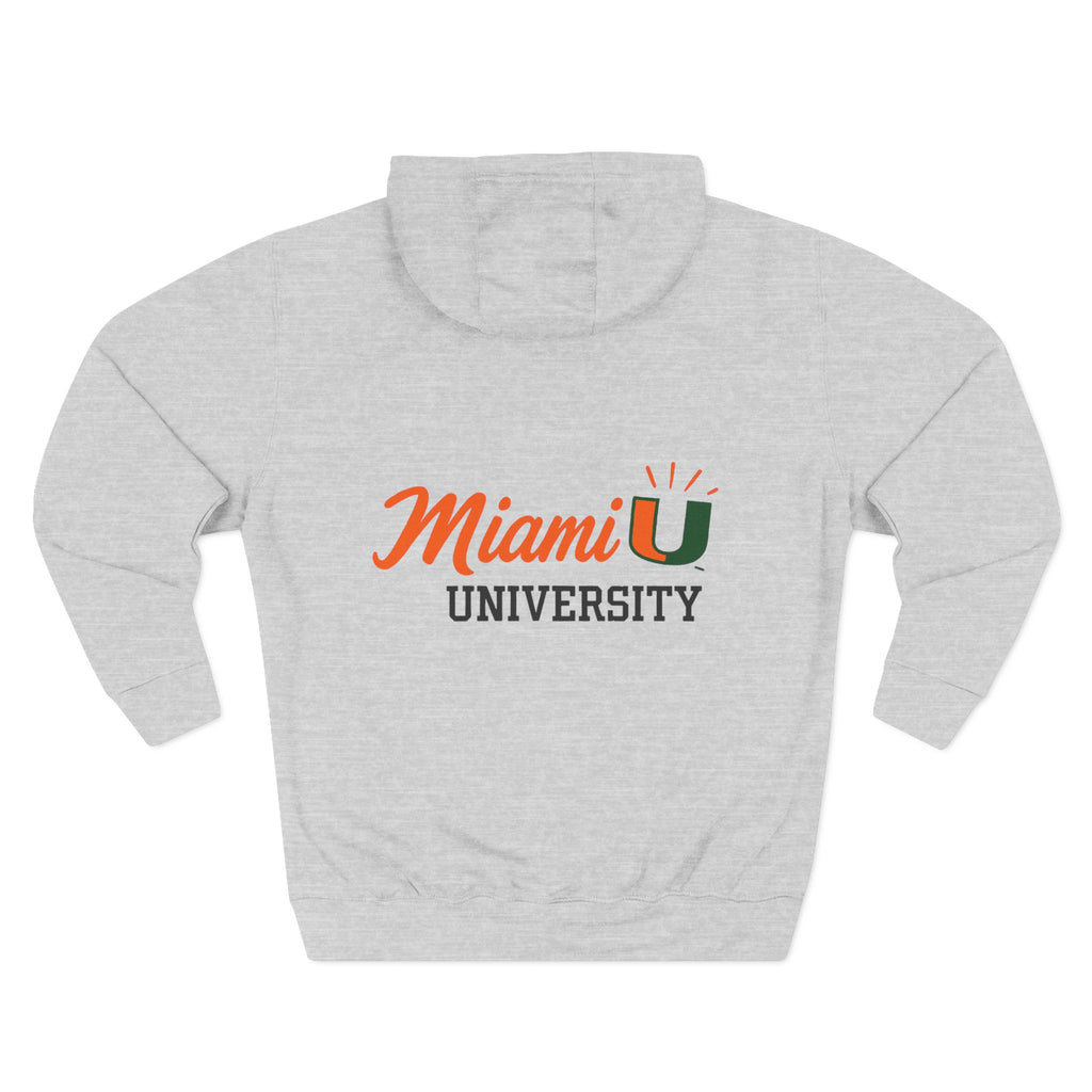 Miami University Hoodie — Script Campus Logo Fleece Pullover