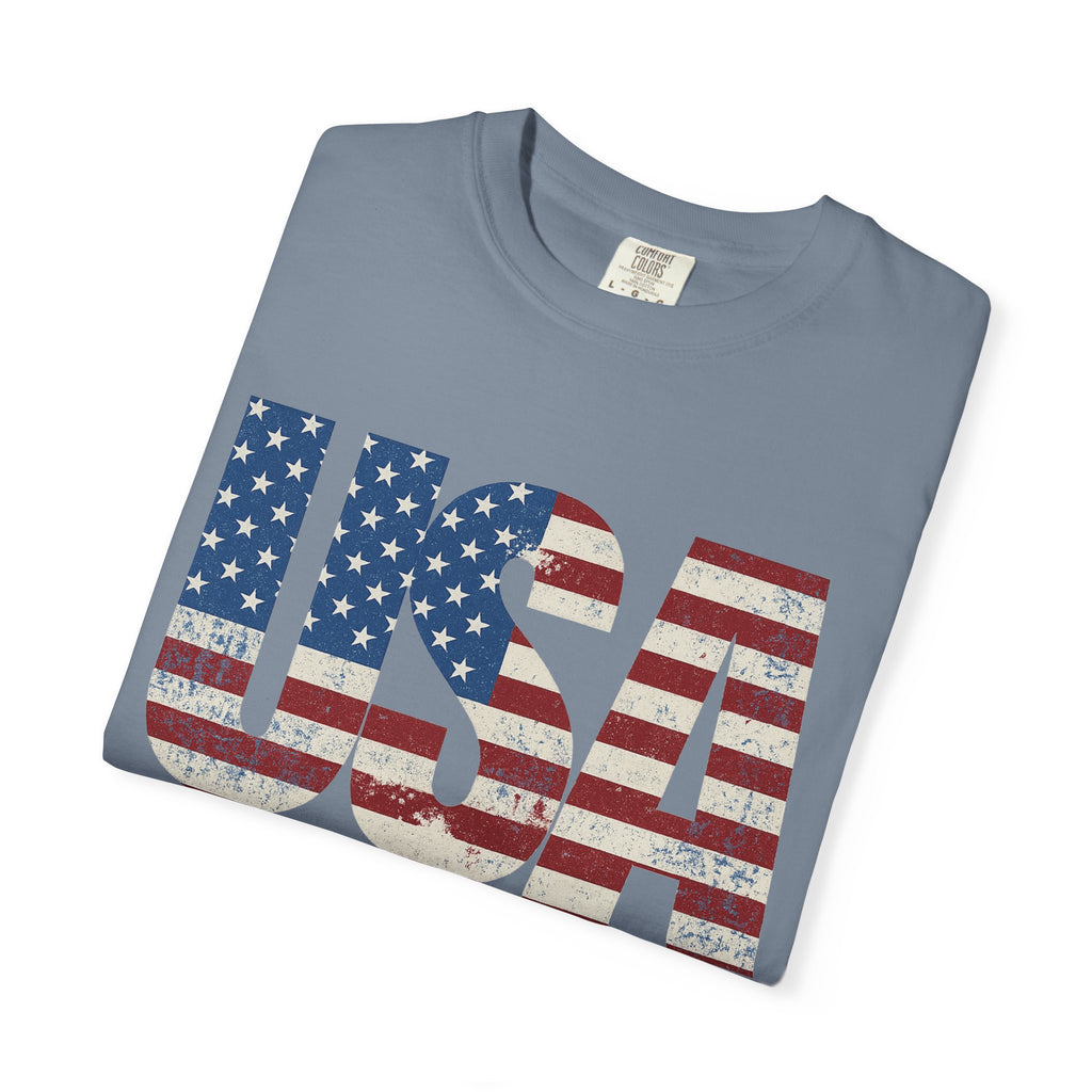 T-Shirt USA Anniversary  - of Unisex Garment-Dyed T-shirt