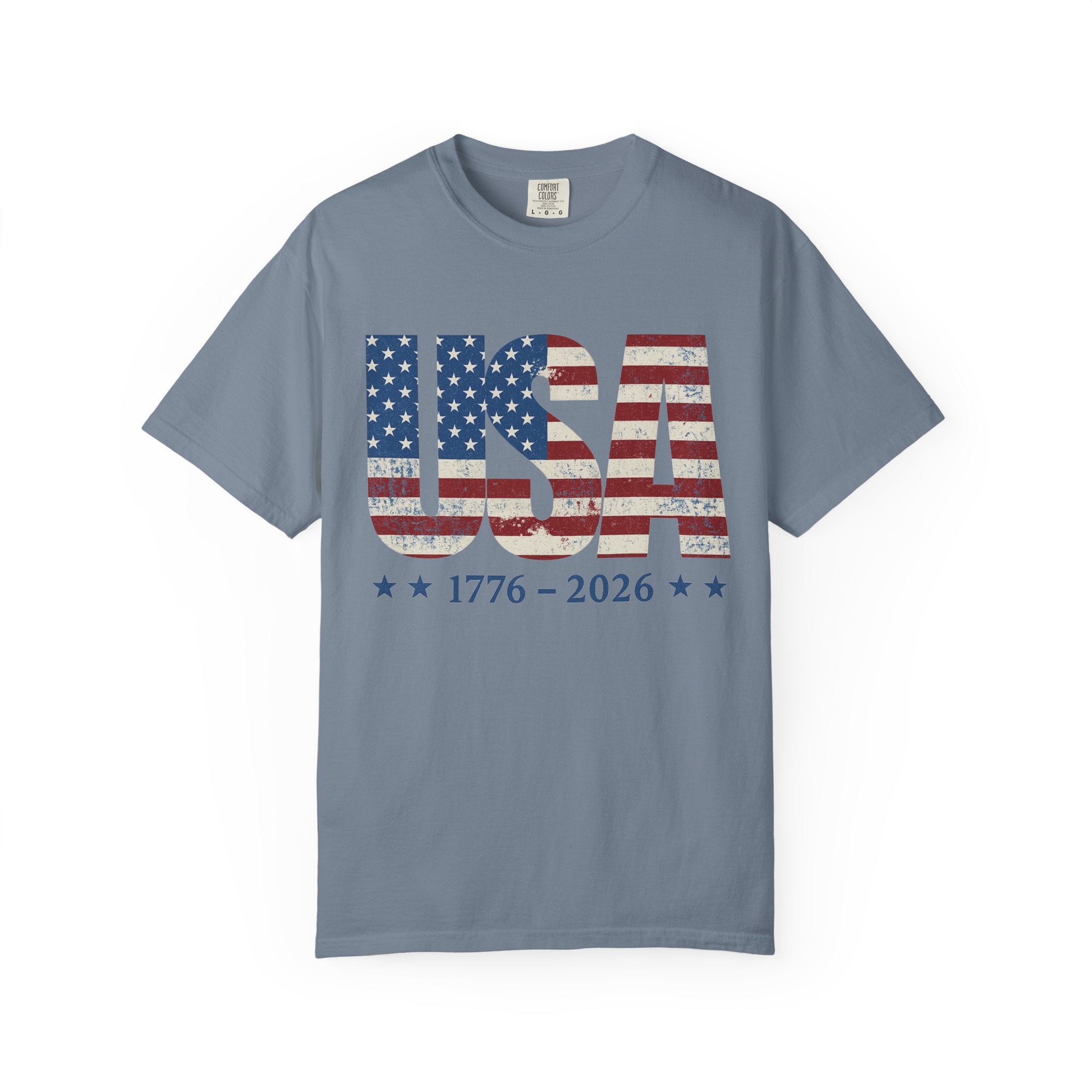 T-Shirt USA Anniversary  - of Unisex Garment-Dyed T-shirt