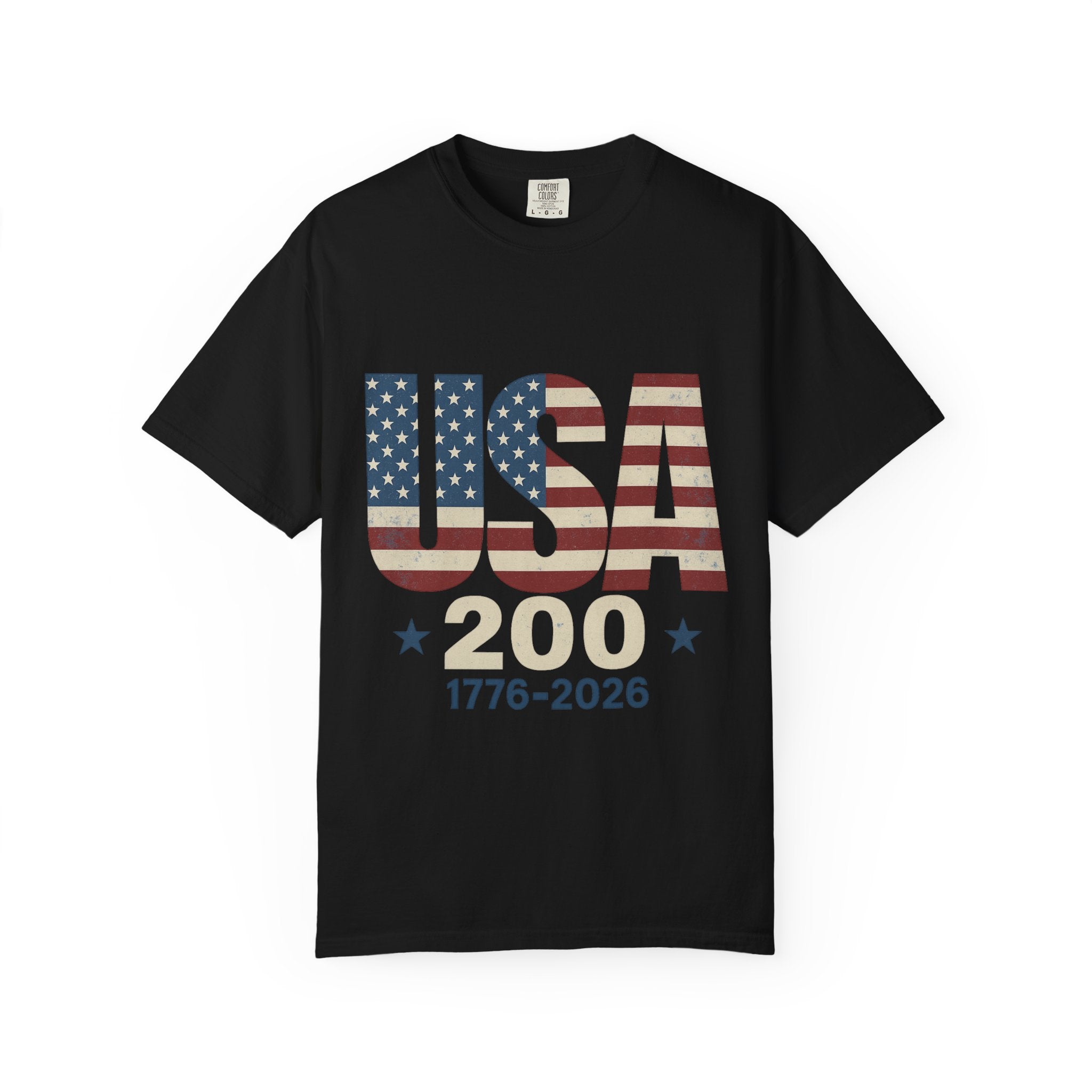 T-Shirt  USA 200 Anniversary  - of Unisex Garment-Dyed T-shirt