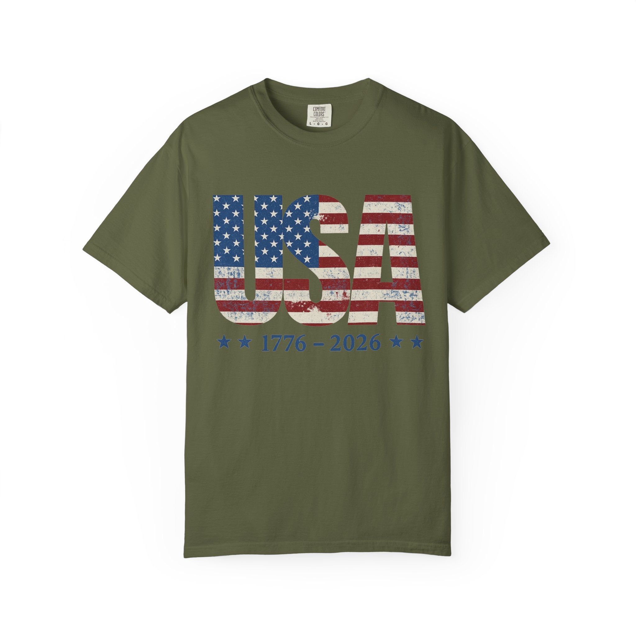T-Shirt USA Anniversary  - of Unisex Garment-Dyed T-shirt