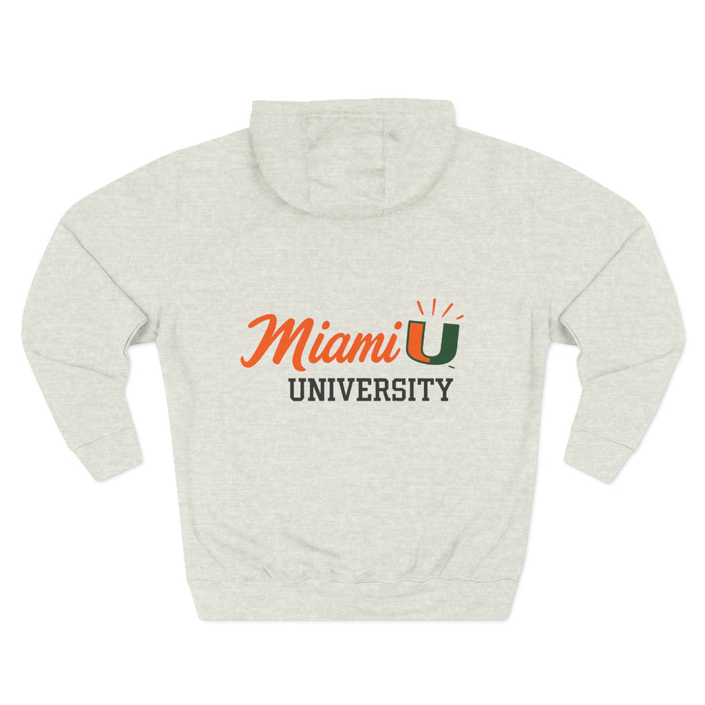 Miami University Hoodie — Script Campus Logo Fleece Pullover