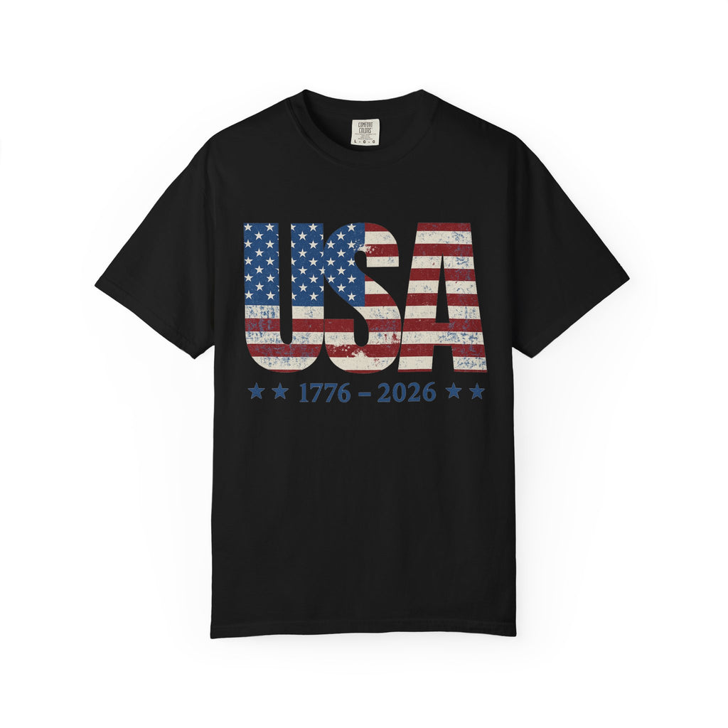T-Shirt USA Anniversary  - of Unisex Garment-Dyed T-shirt