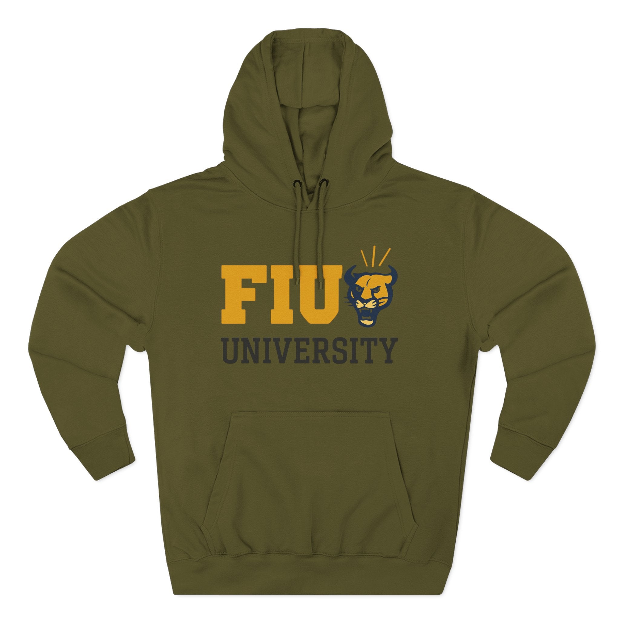 Florida International University Hoodie  Front — Script Campus Logo Fleece Pullover