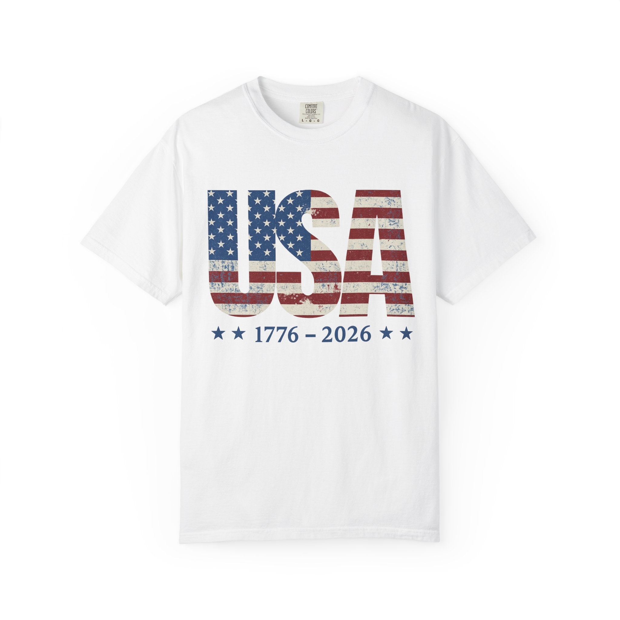 T-Shirt USA Anniversary  - of Unisex Garment-Dyed T-shirt