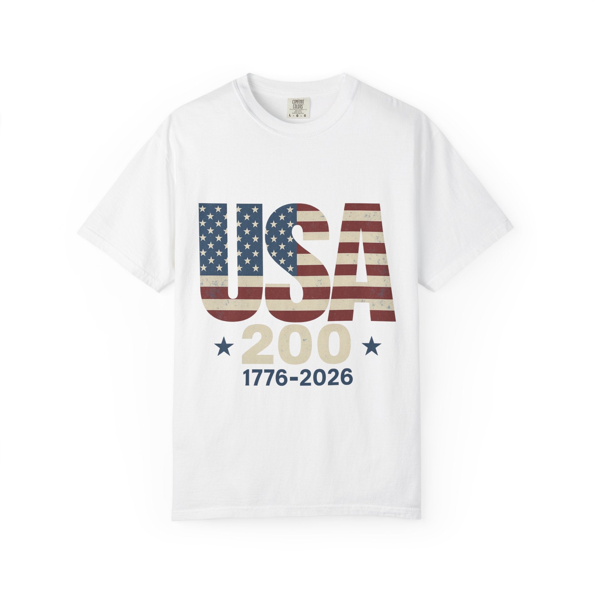T-Shirt  USA 200 Anniversary  - of Unisex Garment-Dyed T-shirt
