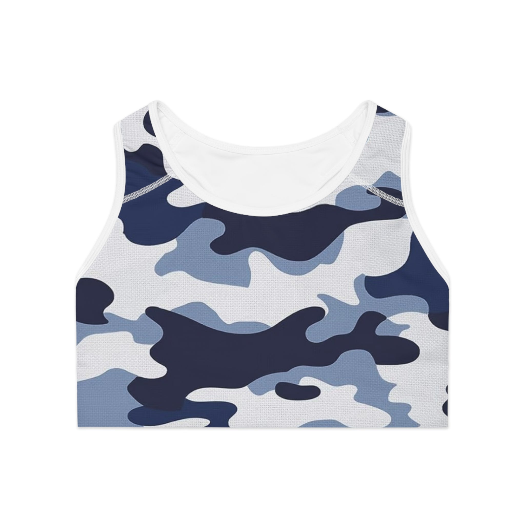Sports Bra (AOP)  blue miltary