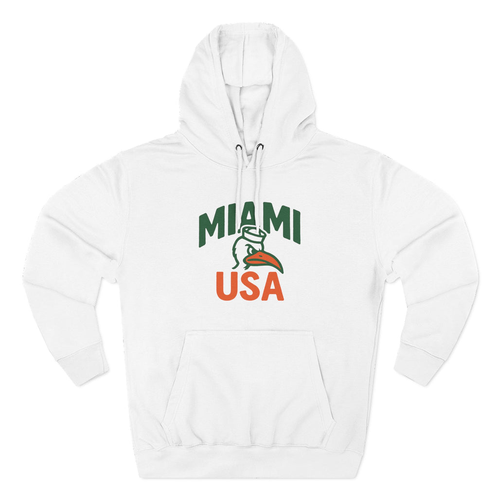 Miami USA Hoodie — Retro City Skyline Fleece Pullover