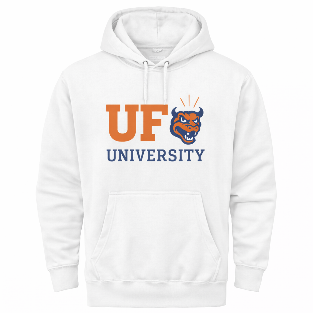Florida University Hoodie  Front — Script Campus Logo Fleece Pullover