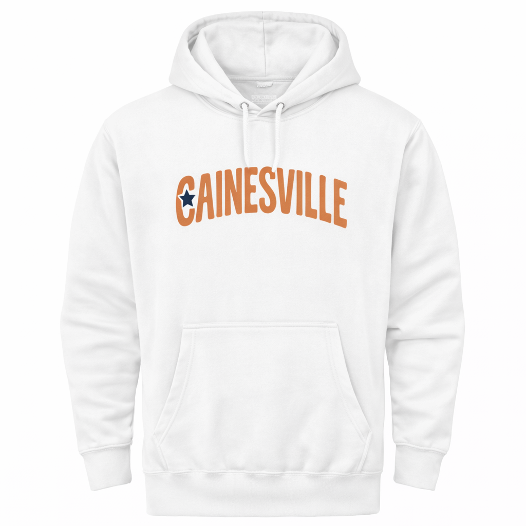 Gainsville Retro Hoodie — Vintage Groovy State Map Graphic