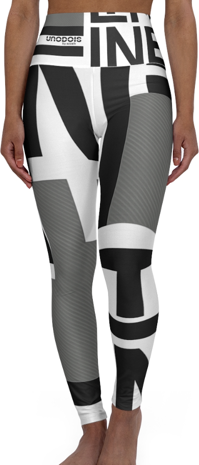 Yoga Leggings Skinny High-waisted Black and White