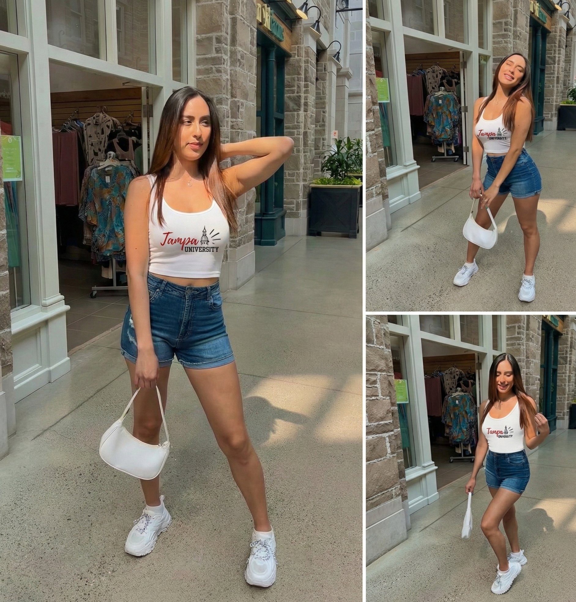 Tampa University Strap Tank Top — Women's Crop Top